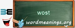 WordMeaning blackboard for wost